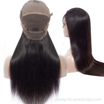Wholesale Swiss Mink Bleached Knots Full Lace Wig For Black Woman Unprocessed Raw Indian Human Hair Full Lace Wig With Baby Hair